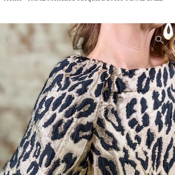 THML Leopard Print Mini Dress in Black and Gold - Picture 6 of 6